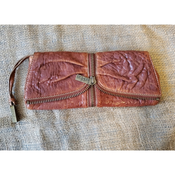 Kooba Audrey Cognac Leather Clutch - Picture 2 of 5